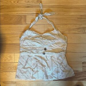 Matilda Jane Cream and Tan Striped Top